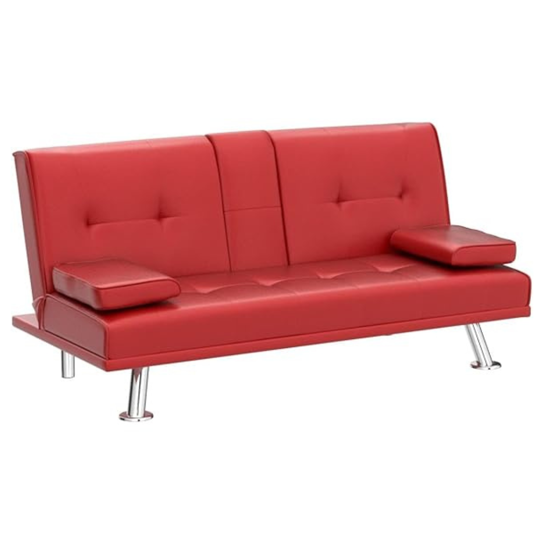 DKLGG Convertible Futon Sofa Bed With Armrests