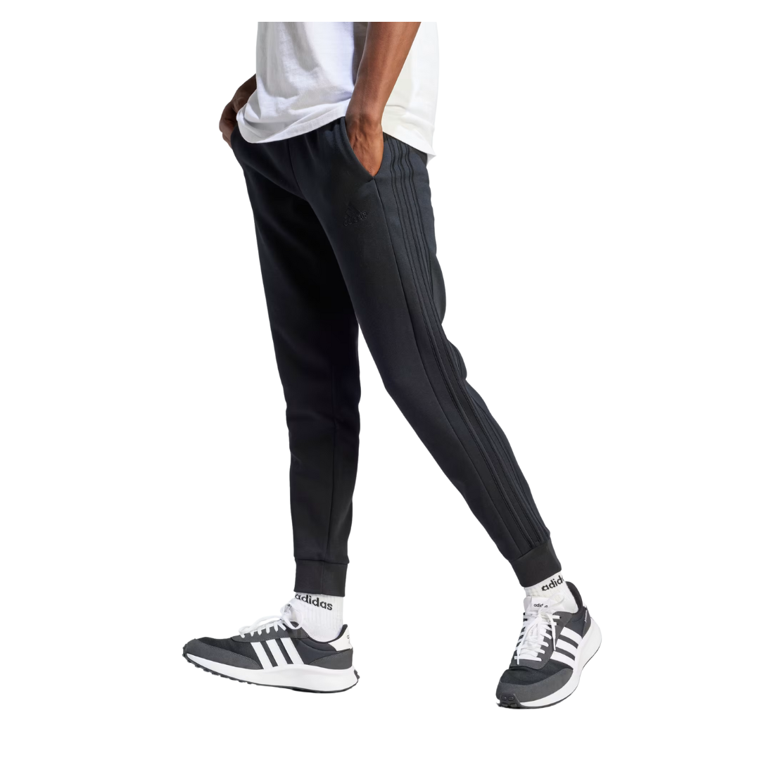 adidas Men's Sportswear Essentials Fleece 3-Stripes Tapered Cuff Pants