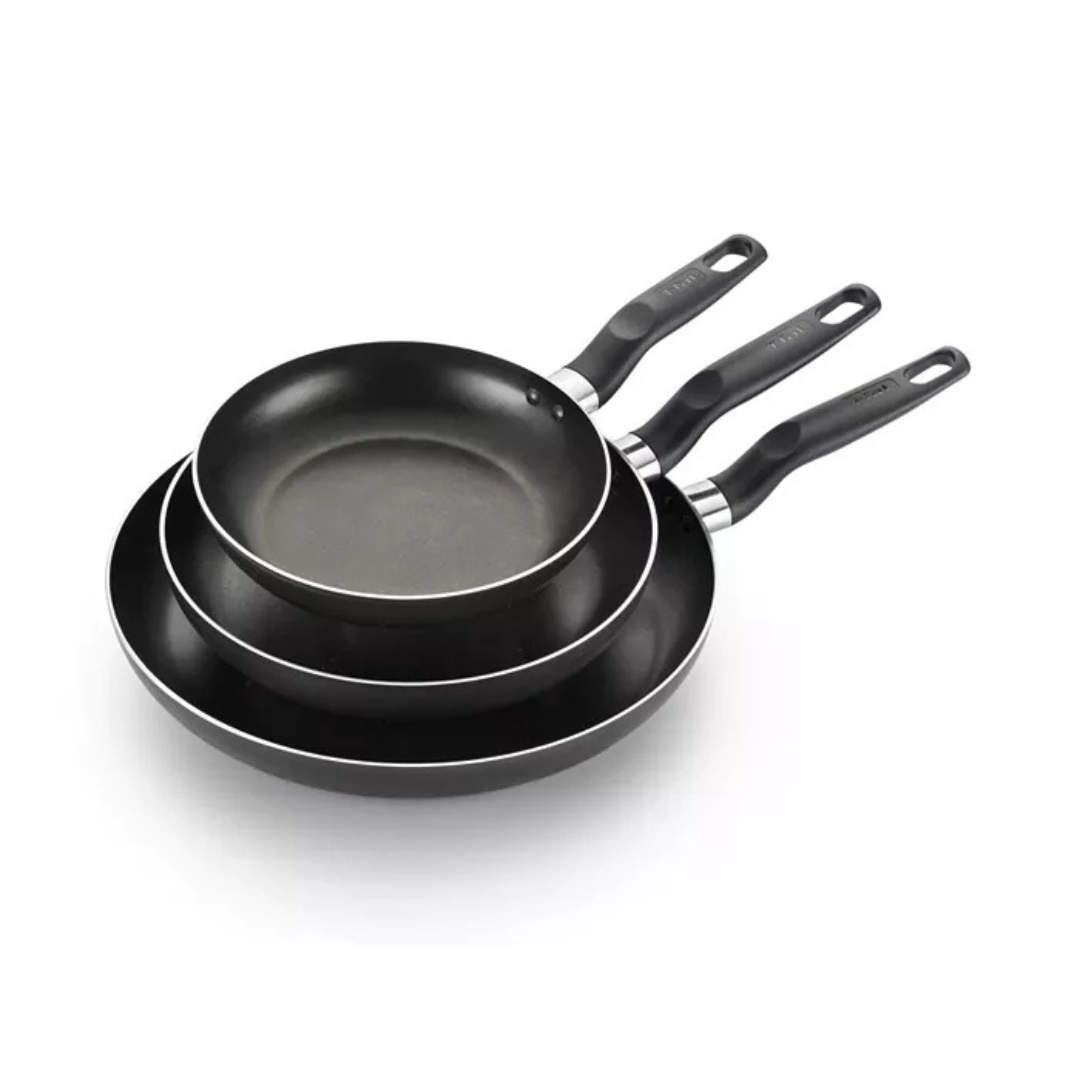 3-Pack T-Fal Fry Pan Set With Comfort Grip Handles