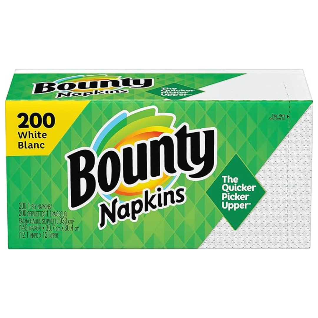 200-Count Bounty Assorted Print/White Quilted Napkins