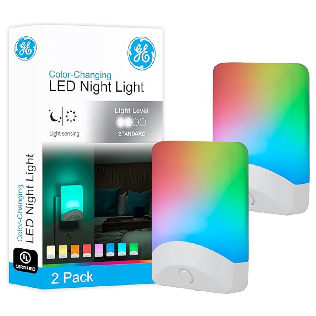 2-Pack GE Color-Changing LED Night Light