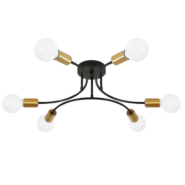 6-Light Sputnik Ceiling Light Fixture Chandelier