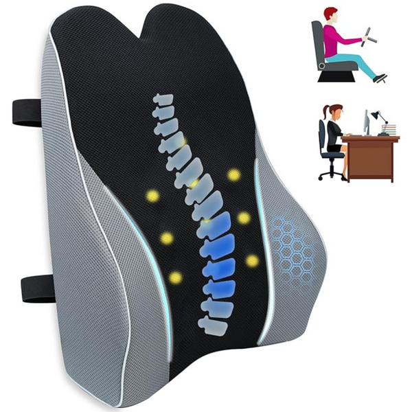 Ergonomic Memory Foam Lumbar Support Pillow For Office Chair