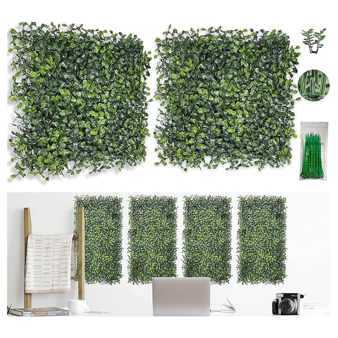 12 Pack Artificial Grass Wall Panels,10"x 10"