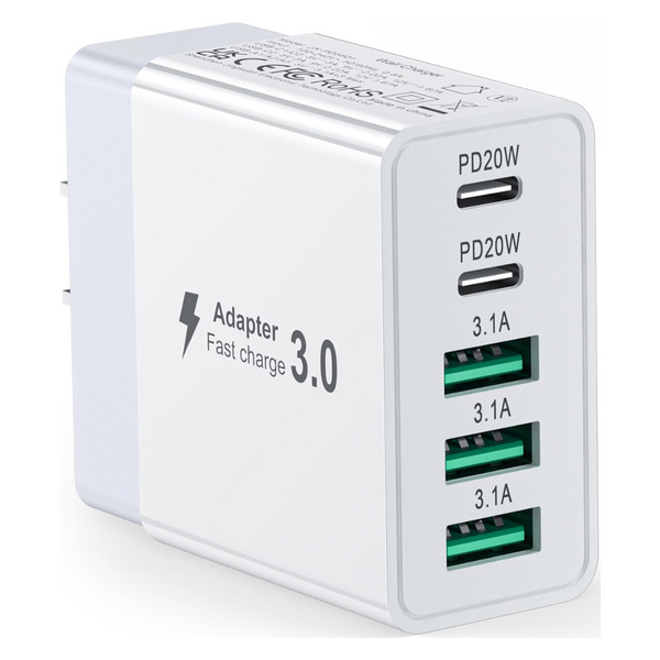 50W USB C 5-Port Fast Charging Block