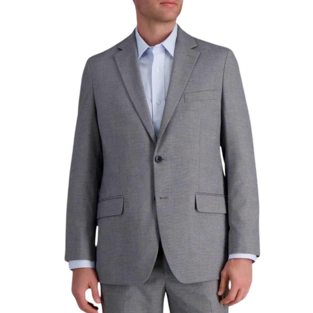 Haggar H26 Men's Button Up Tailored-Fit Blazer Jacket