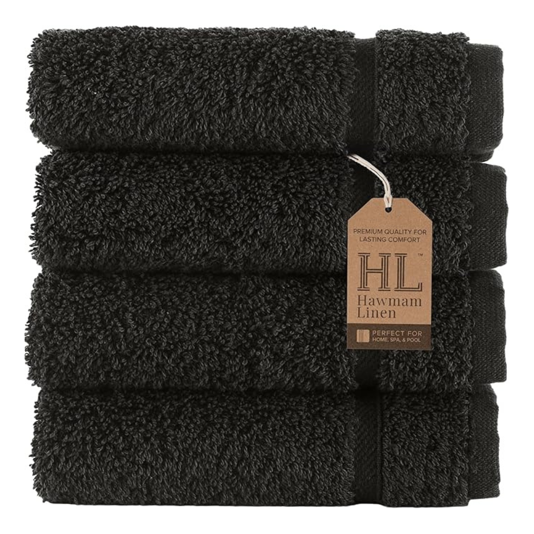 4 Pack Premium Original Turkish Cotton Washcloth Linen Set