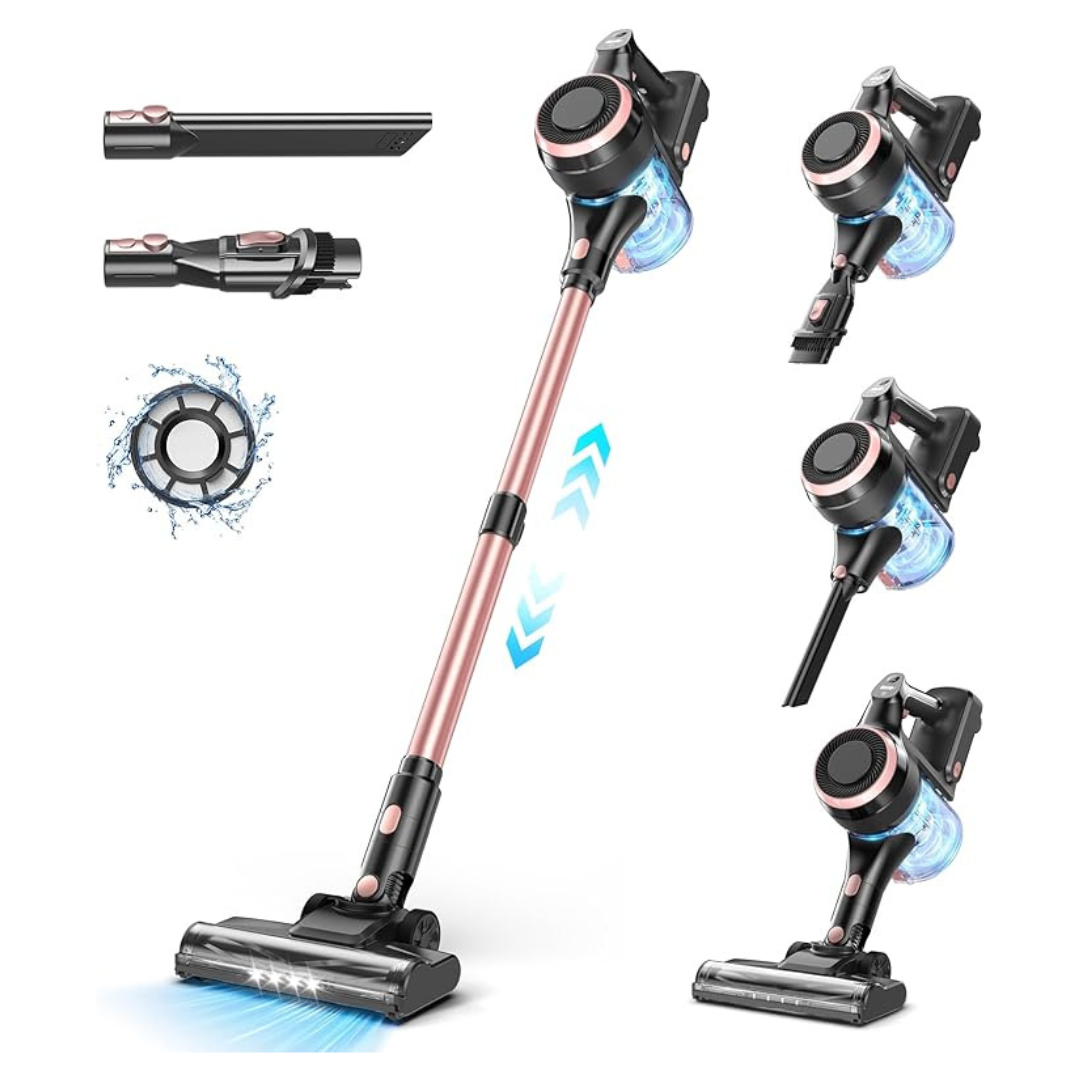 Vazone 6-In-1 Lightweight Cordless Self-Standing Stick Vacuum Cleaners