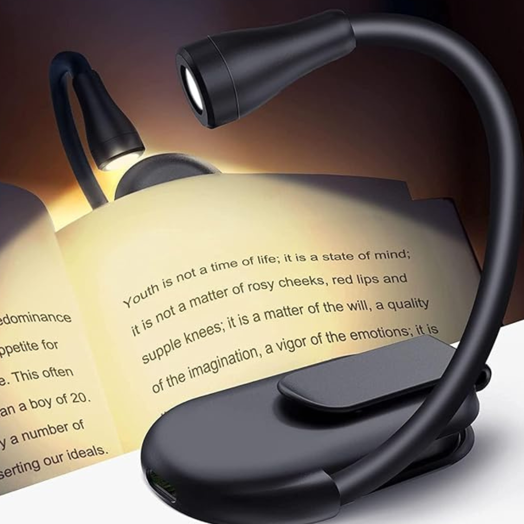 USB LED Rechargeable Book Lamp 3 Color Dimmable