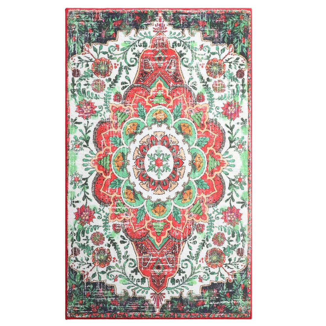 3x5 ft Washable Non Slip Vintage Boho Carpet