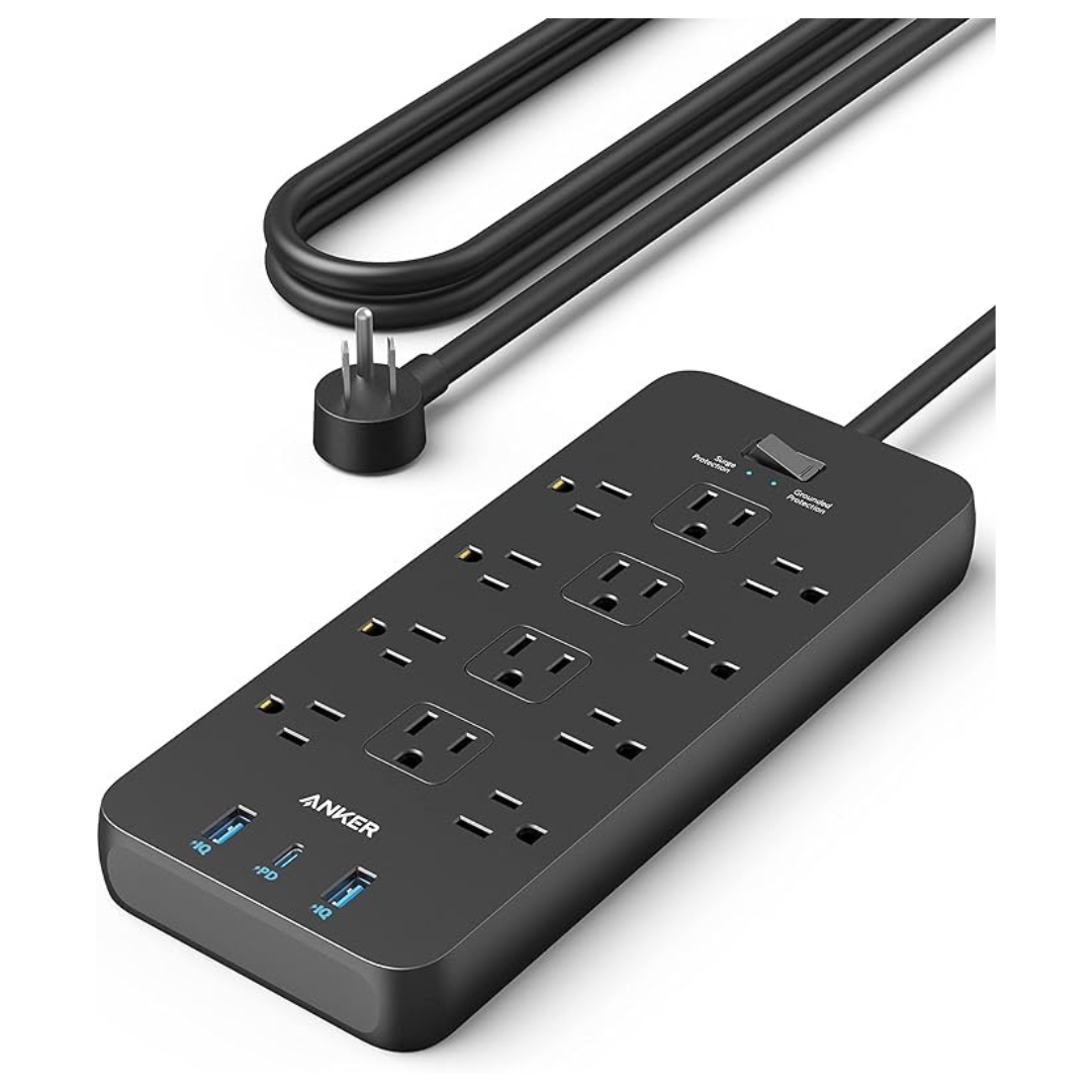 Anker 12-Outlets Power Strip Surge Protector W/ 2 USB-A & 1 USB-C Ports