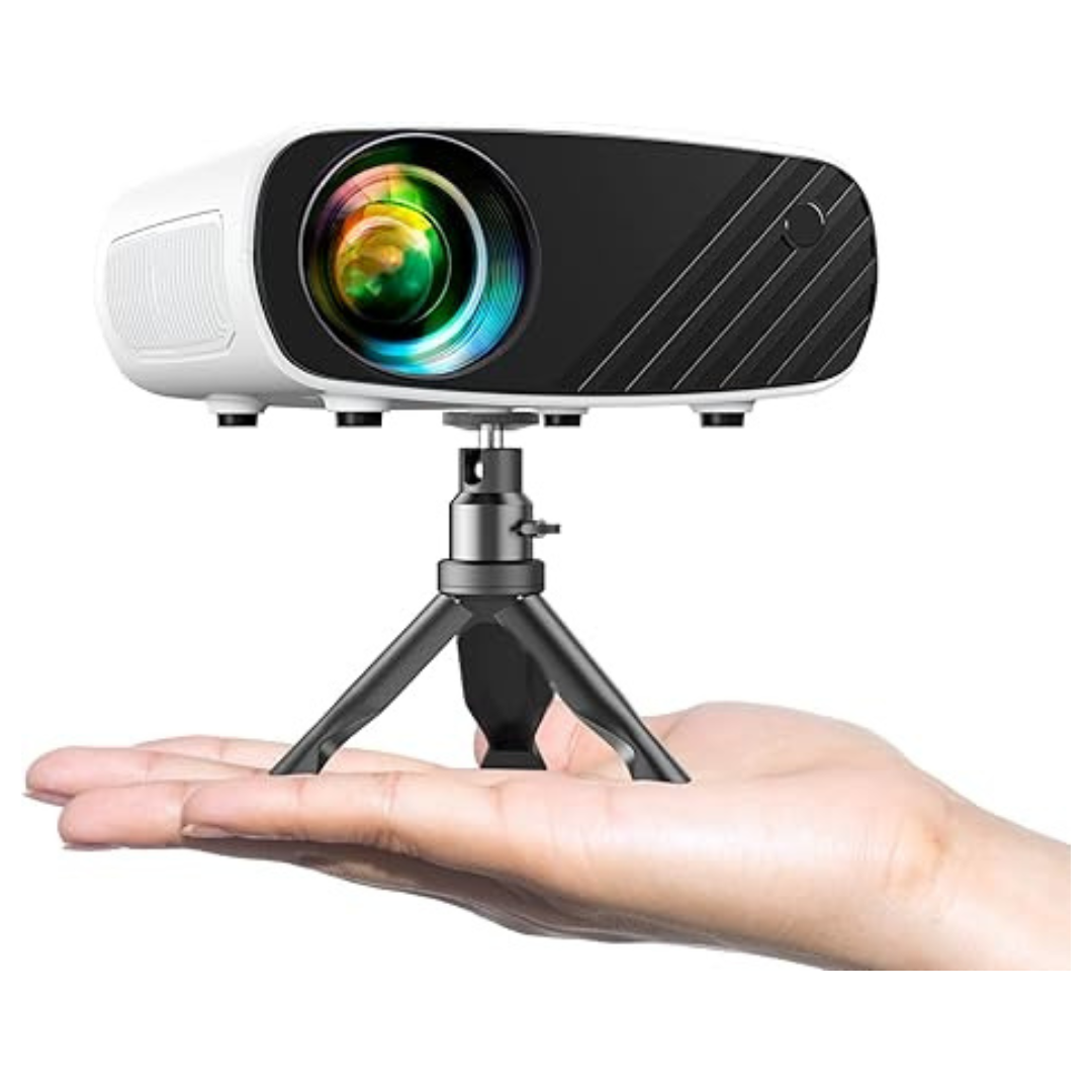 Elephas 2024 Upgraded 1080P HD 8000L Portable Projector With Tripod