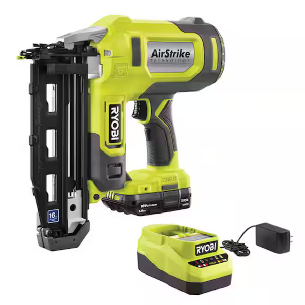 RYOBI ONE+ 18V 16-Gauge Cordless AirStrike Finish Nailer