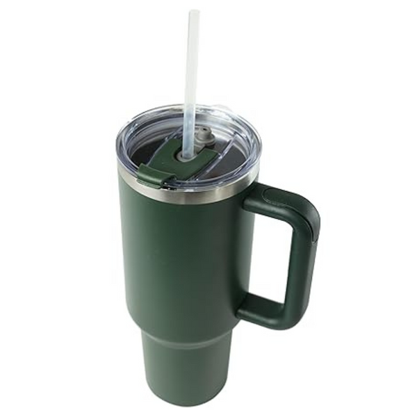 Sip+Sea Cayman 40 Oz Stainless Steel Tumbler With Handle, Lid & Straw