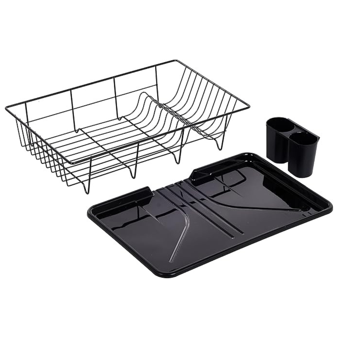 Sweet Home Collection Dish Drainer Drain Board And Utensil Holder