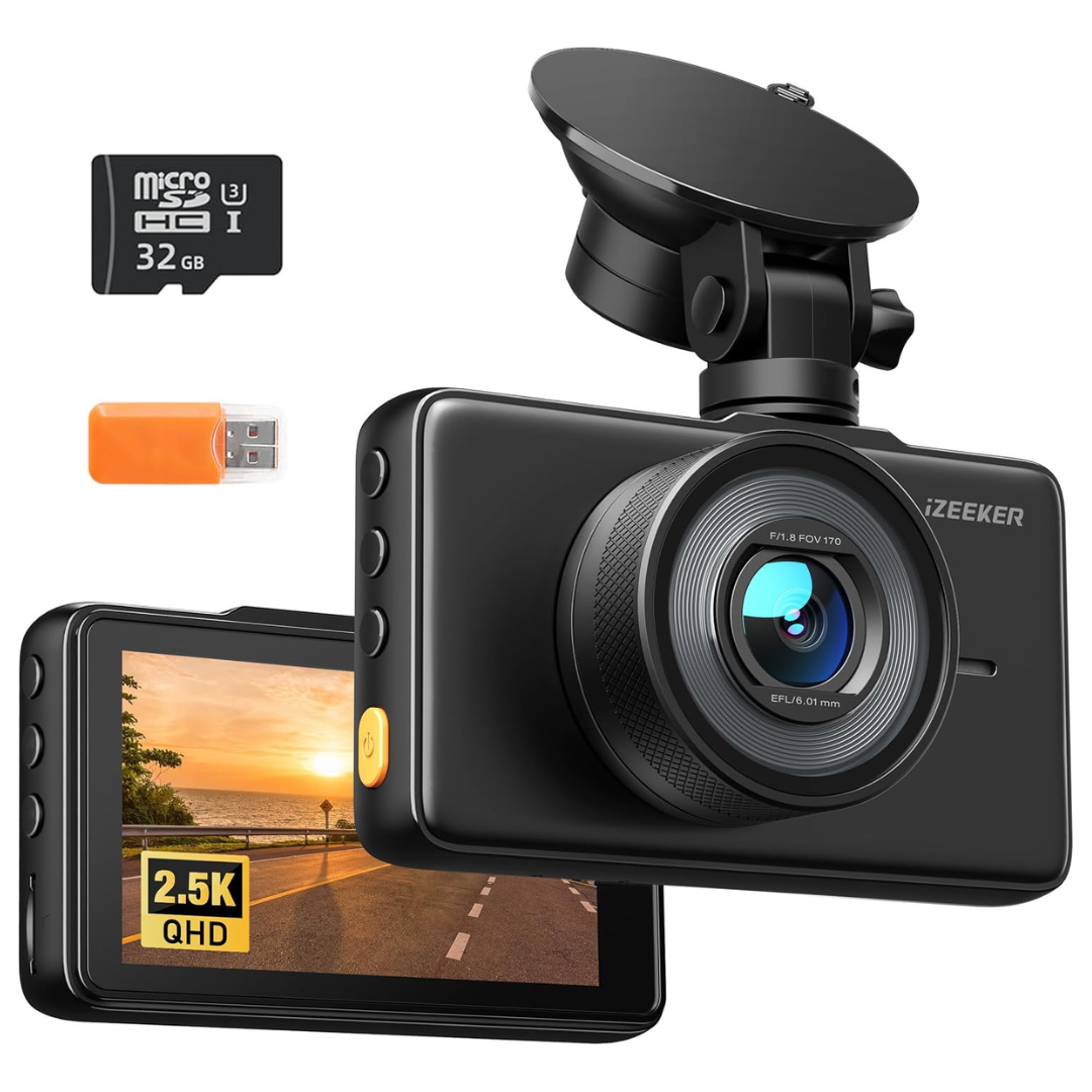 1080p Full HD 3" LCD Display Dash Camera With Night Vision & Parking Mode