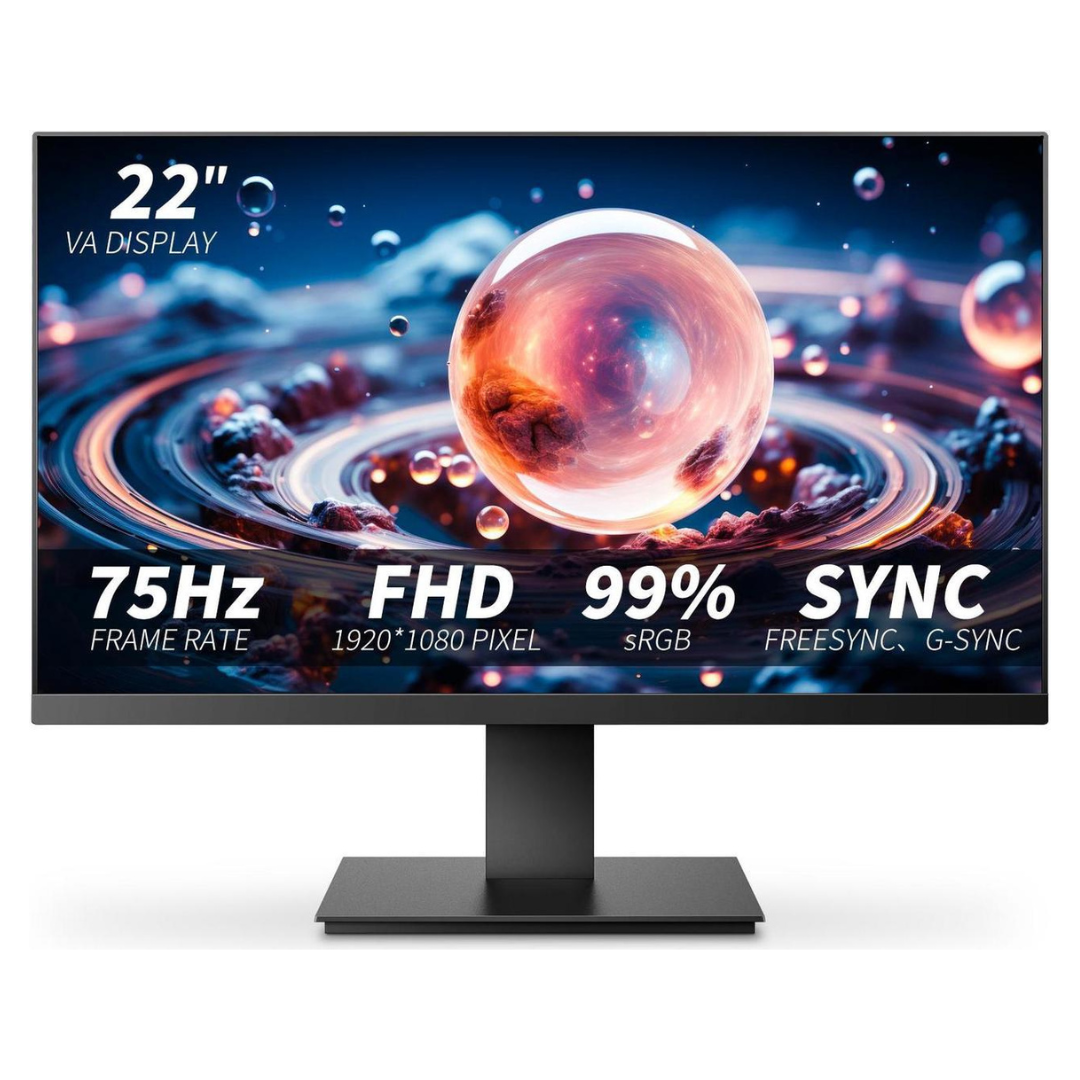 Rehisk Boston RE-21.5MYDOUBLE22N1 22" FHD 75Hz 3ms Freesync And G-SYNC Compatible Monitor