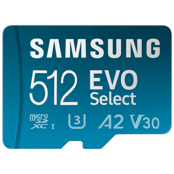 Samsung EVO Select 512GB MicroSD Card + Adapter