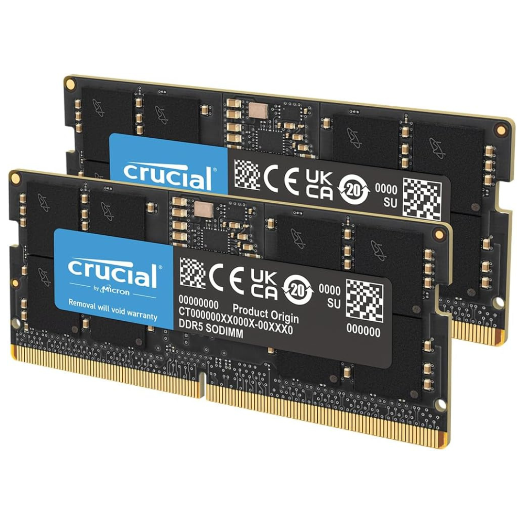 Crucial 96GB (2x48GB) SODIMM 262-Pin DDR5 Laptop Memory