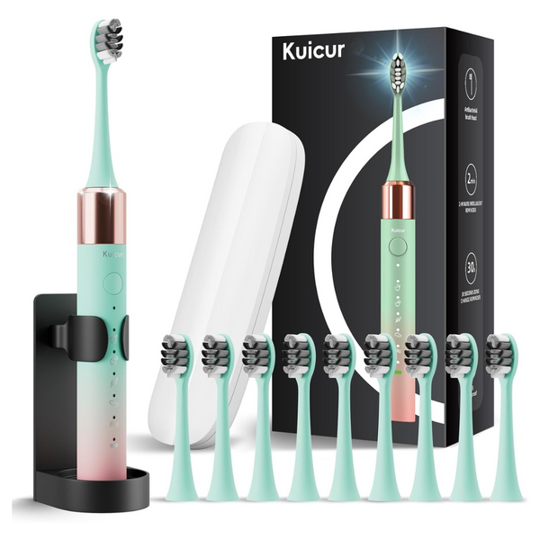 Electric 5-Modes Deep Soft Toothbrush W/ 10 Brush Heads