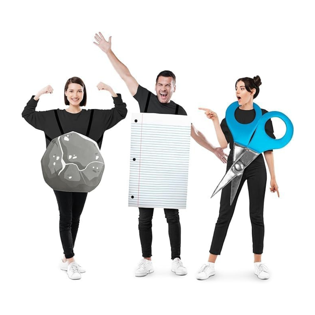 Rock, Paper Scissors Costume for 3 People