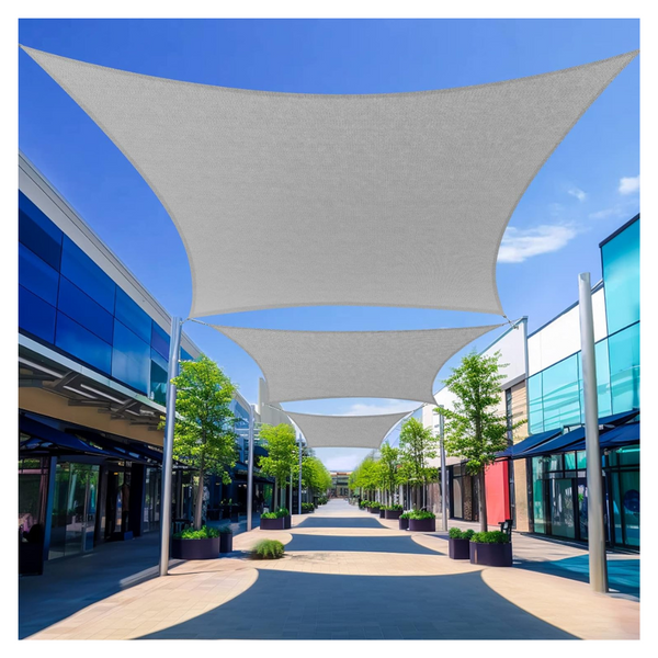 Cisvio 8' x 12' Light Grey Shade Sail