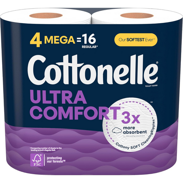 Cottonelle Ultra Comfort Soft Toilet Paper, 244 Sheets Per Roll