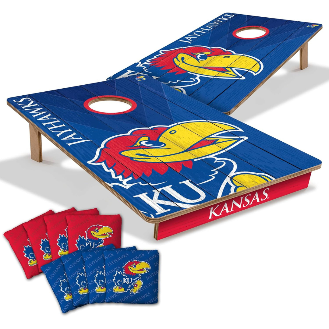 YouTheFan NCAA Kansas Jayhawks 2ft x 3ft Cornhole Game