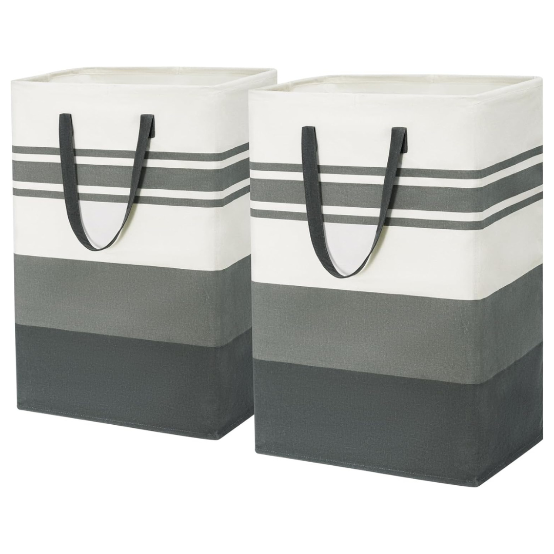 2-Pack Goodpick Large Laundry Hamper with Extended Handles, 75L