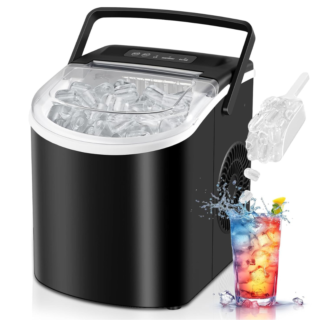 Portable Countertop Ice Maker with Handle