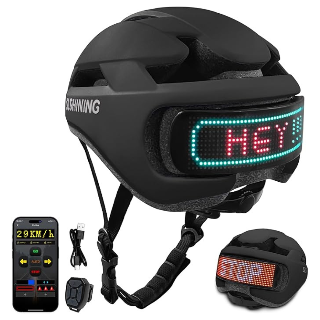 22.8"-24" Customizable LED Display Smart Bike Helmet