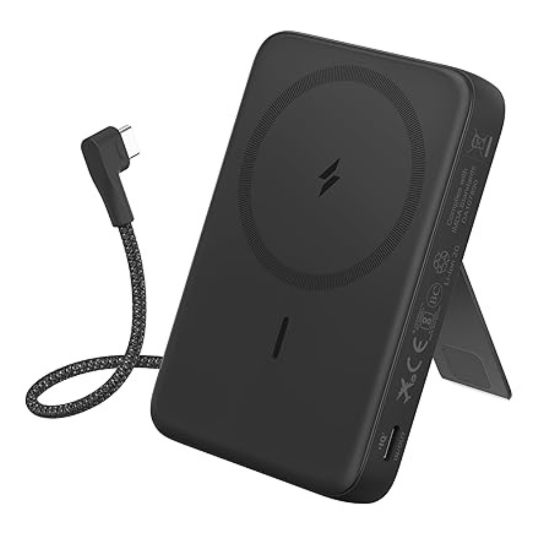 Anker Zolo 10000mAh Wireless Portable Magnetic Power Bank W/Built-In USB-C Cable