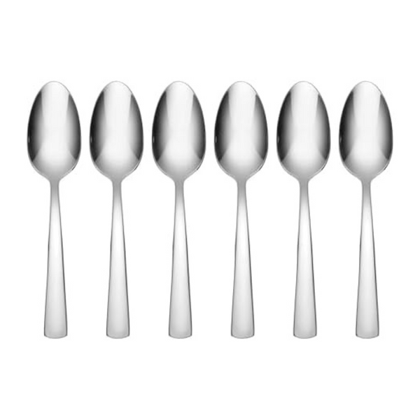 Set of 6 Oneida 18/0 Stainless Steel Aptitude Everyday Flatware Dinner Spoons