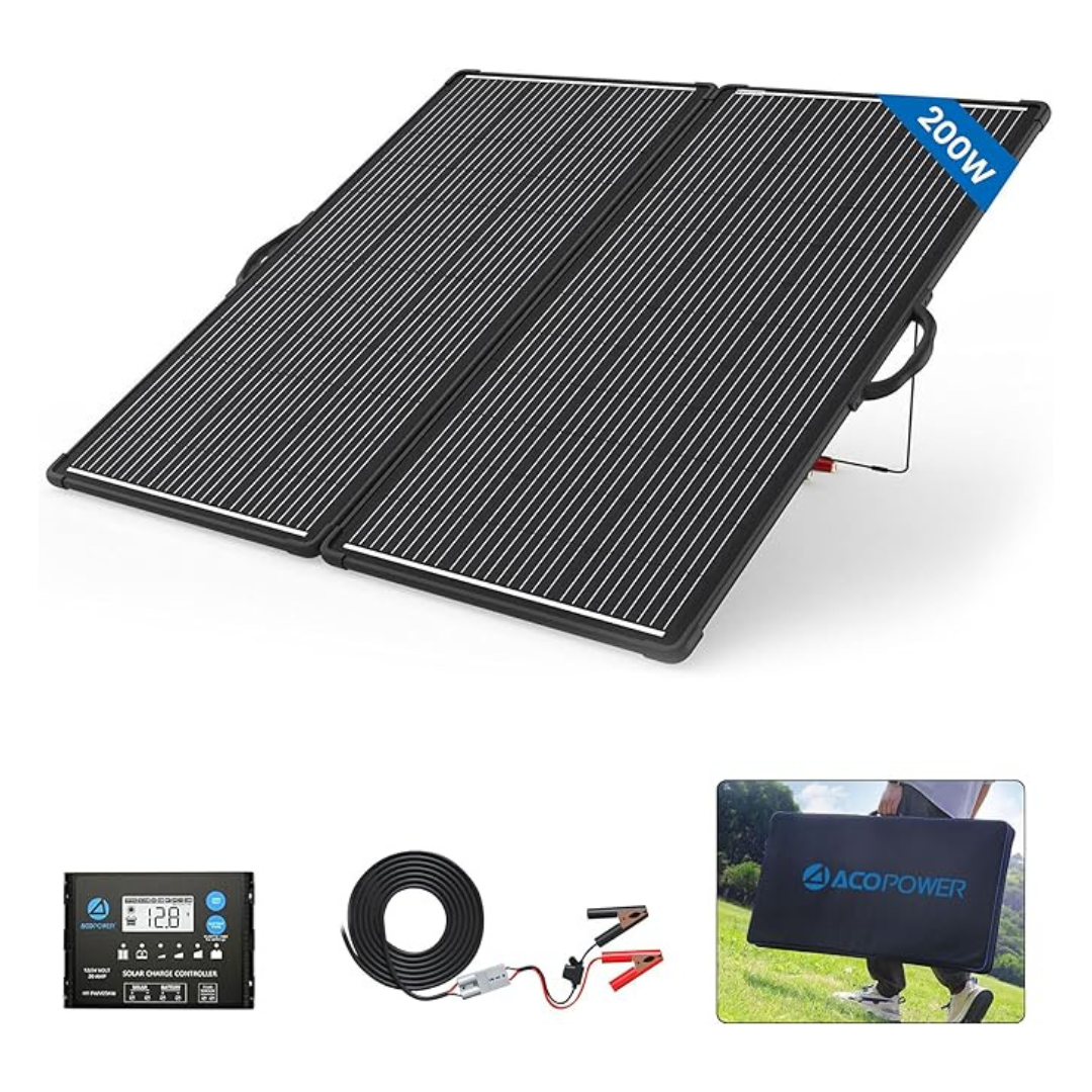 Acopower 200W Briefcase OffGrid Solar Panel Expansion Kit