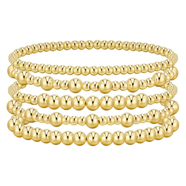 Various Adoyi 5-Piece Womens Gold Plated Bracelets