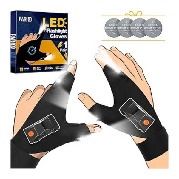 Unisex Waterproof Lighted LED Flashlight Gloves