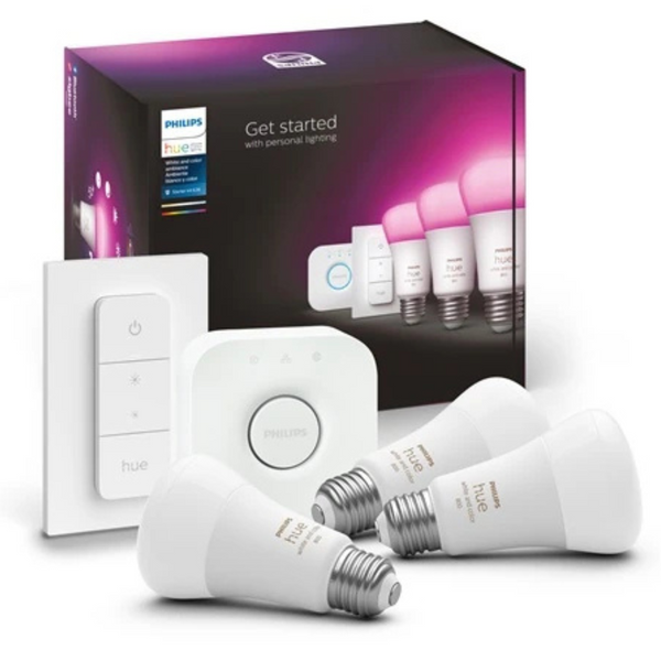 Philips Hue White & Color Ambiance A19 LED Starter Kit