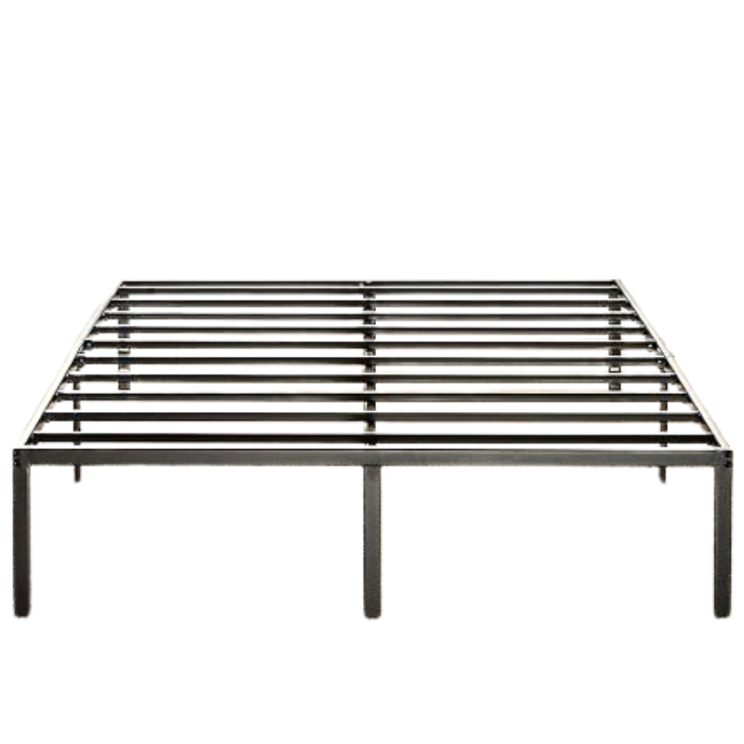 Queen Size 14" BPM Metal Platform Bed With Steel Slats (Queen Size)