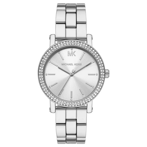 Michael Kors Women's Corey 38mm Three-Hand Silver-Tone Alloy Watch