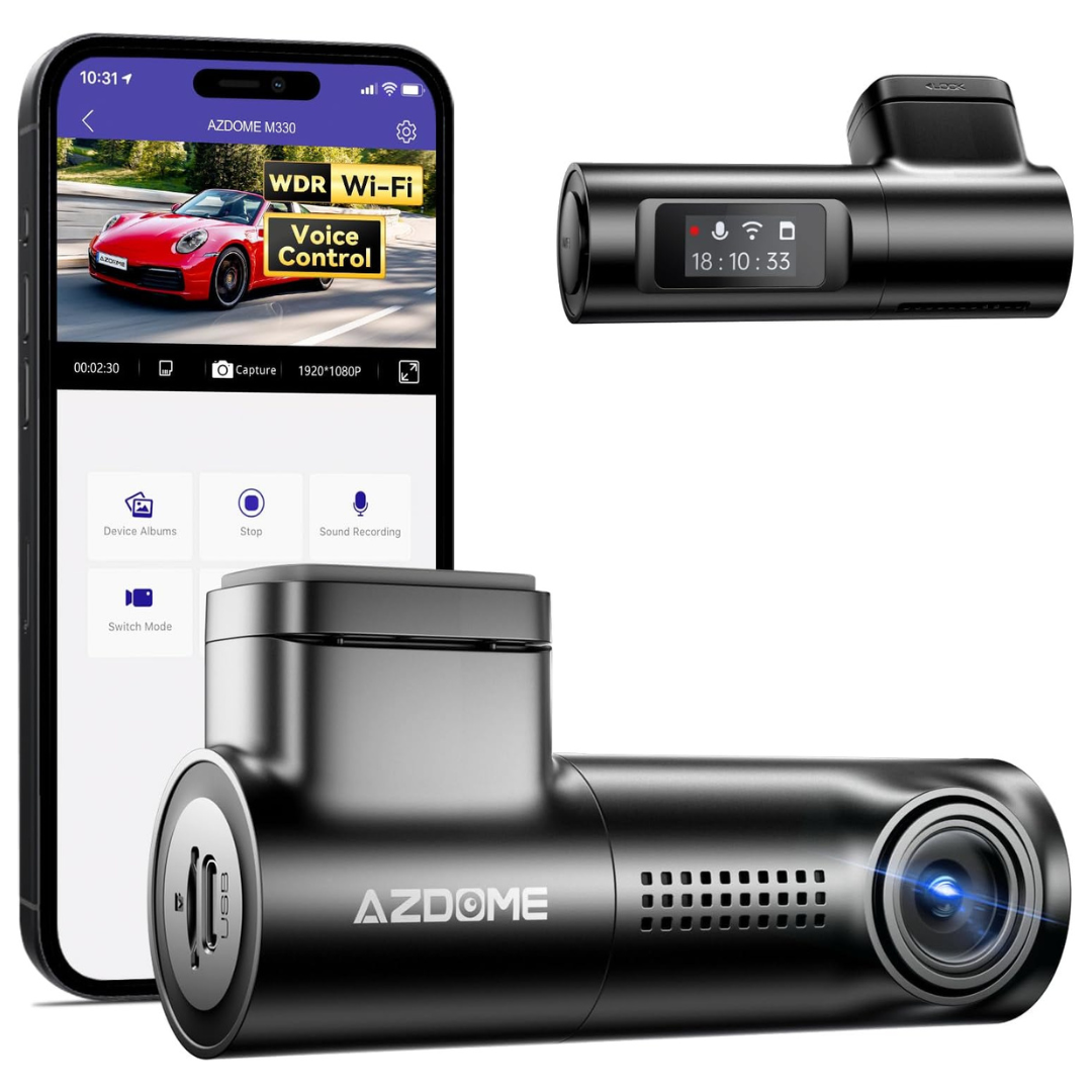 Azdome M330 FHD 1080P WiFi Front Dash Camera