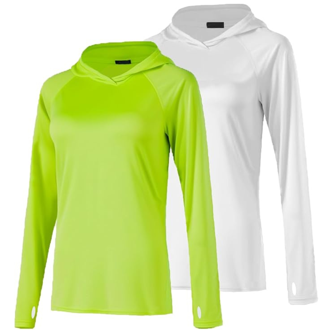 2-Pack Women's UPF 30+ UV Sun Protection Shirts