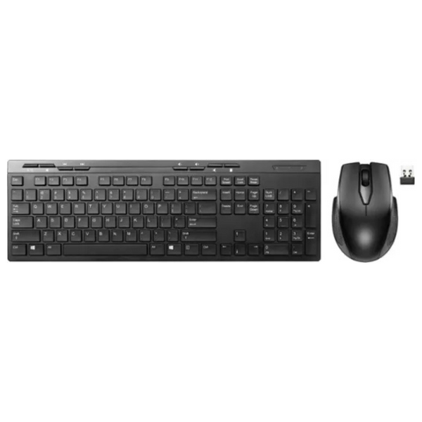 Full-size Wireless Membrane Keyboard And Mouse Bundle With USB Reciever