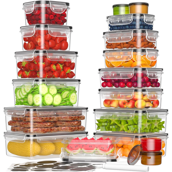 36-Piece BPA-Free Leak-Proof Food Storage Containers with Lids