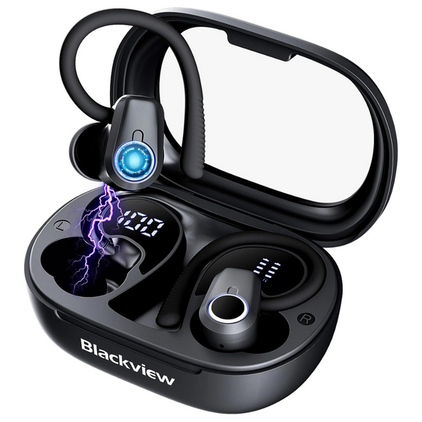 IPX7 Waterproof Wireless Over-Ear Earbuds with Charging Case