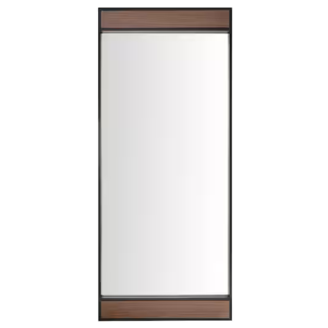 Oversized Metal & Wood Frame Modern Floor Mirror (70 in. H x 30 in. W)