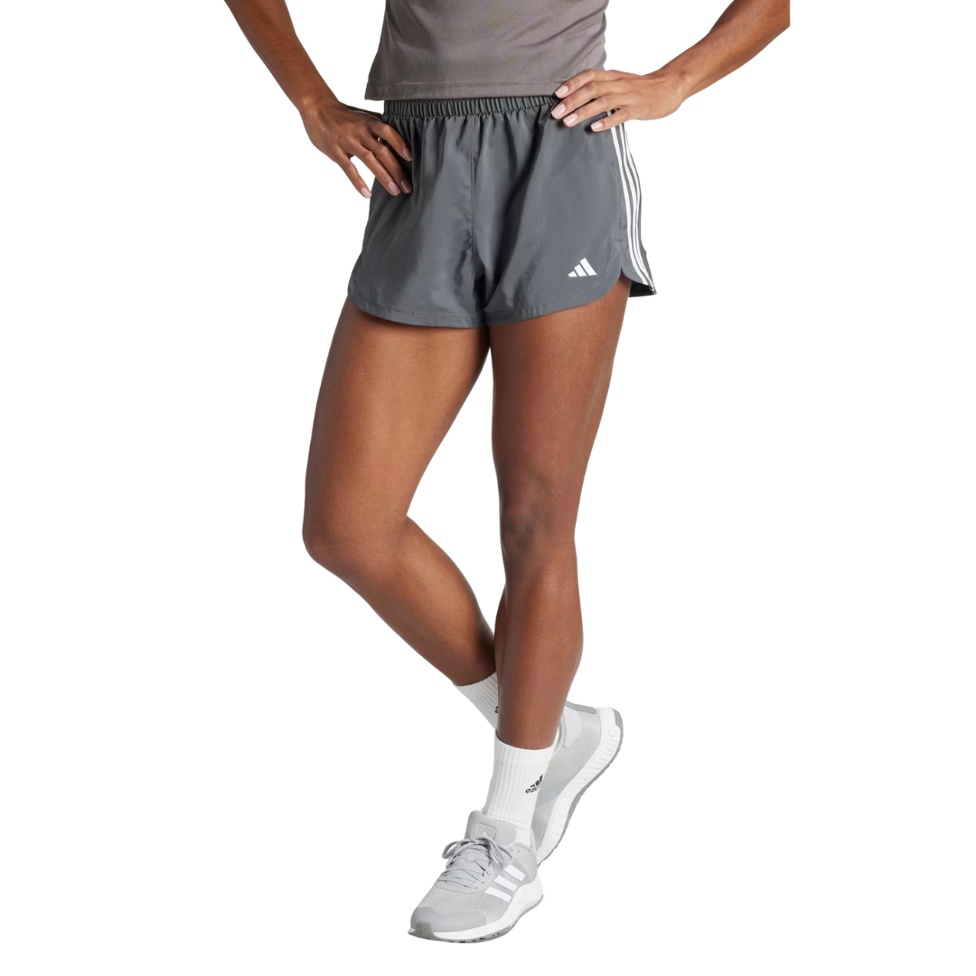 Adidas Women's Pacer Training 3 Stripes Woven High Rise Shorts