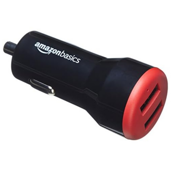 Amazon Basics 24W Two-Port USB-A Car Charger