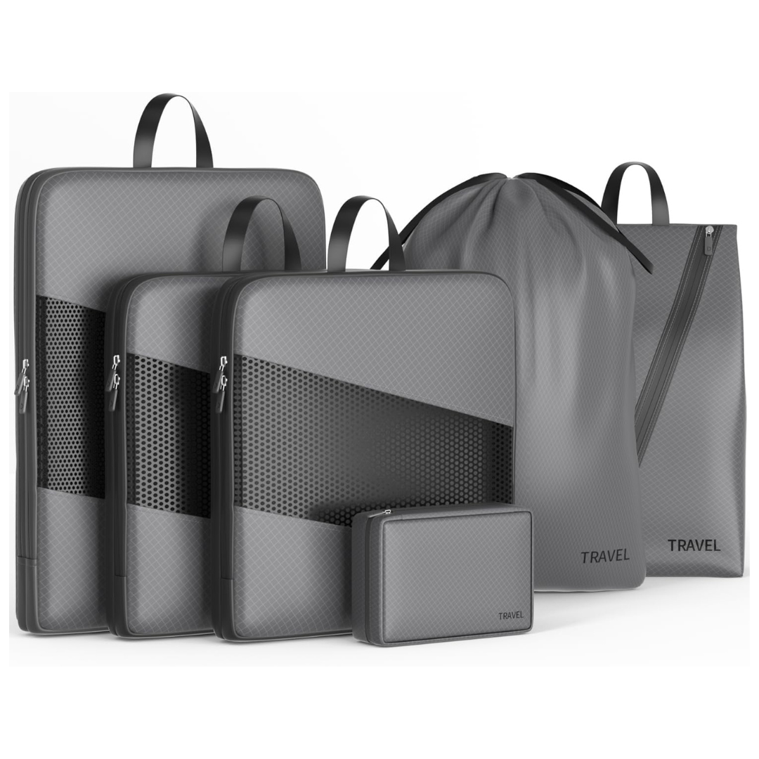 6-Pack Compression Travel Organizer Cubes