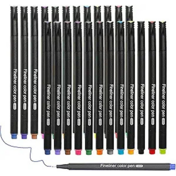 Set Of 24 Belenova 0.4 mm Tips Fine Point Markers