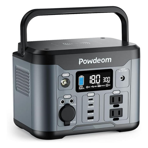 Powdeom 300W Portable Power Station 296Wh Power Bank